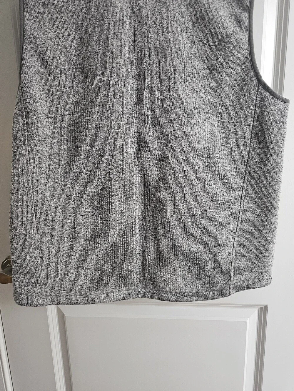 LL BEAN Mens Gray Sweater Fleece Vest, Slightly Fitted - Size L